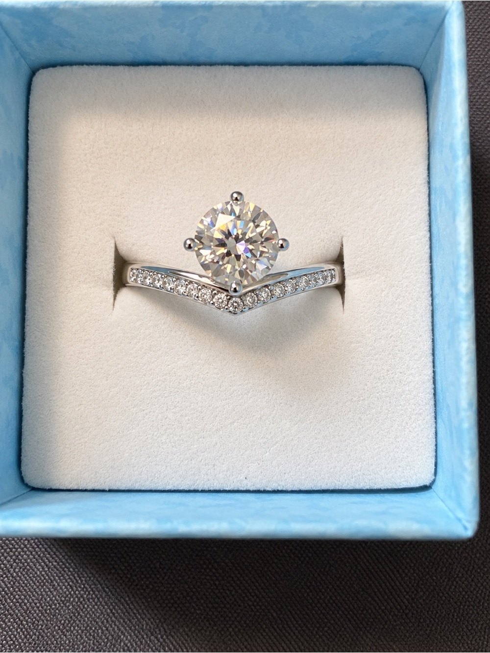 1 CT Moissanite S925 Sterling Silver Ring – Size 6